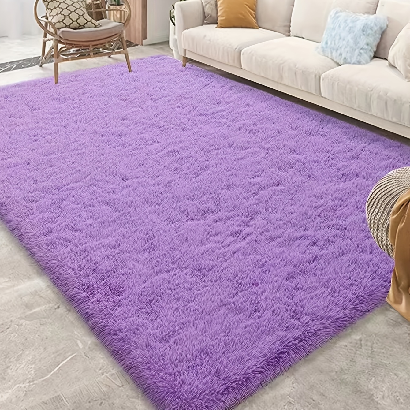 Alfombra pequeña para sala de estar, alfombra de felpa