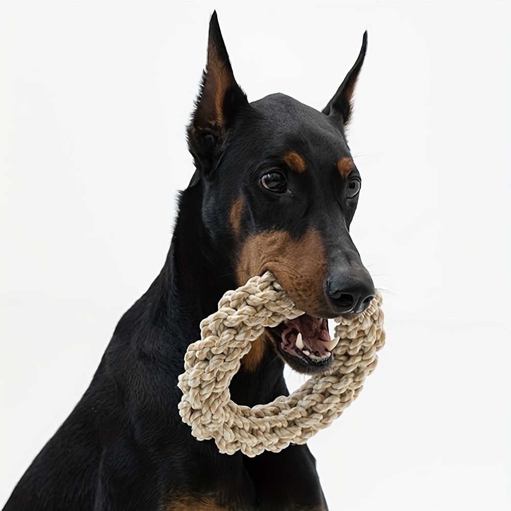 

1pc Random Woven Design Pet Chew Toy Dog Teeth Grinding Toy Dog Braided Knot Rope Chew