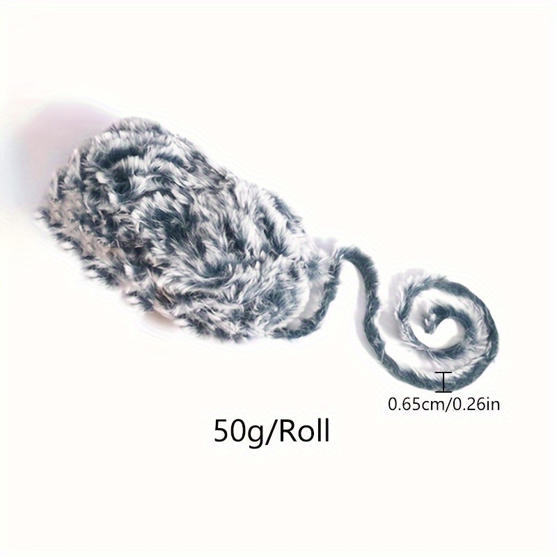 3rolls Total 150g Imitation Mink Feather Yarn Knitted And