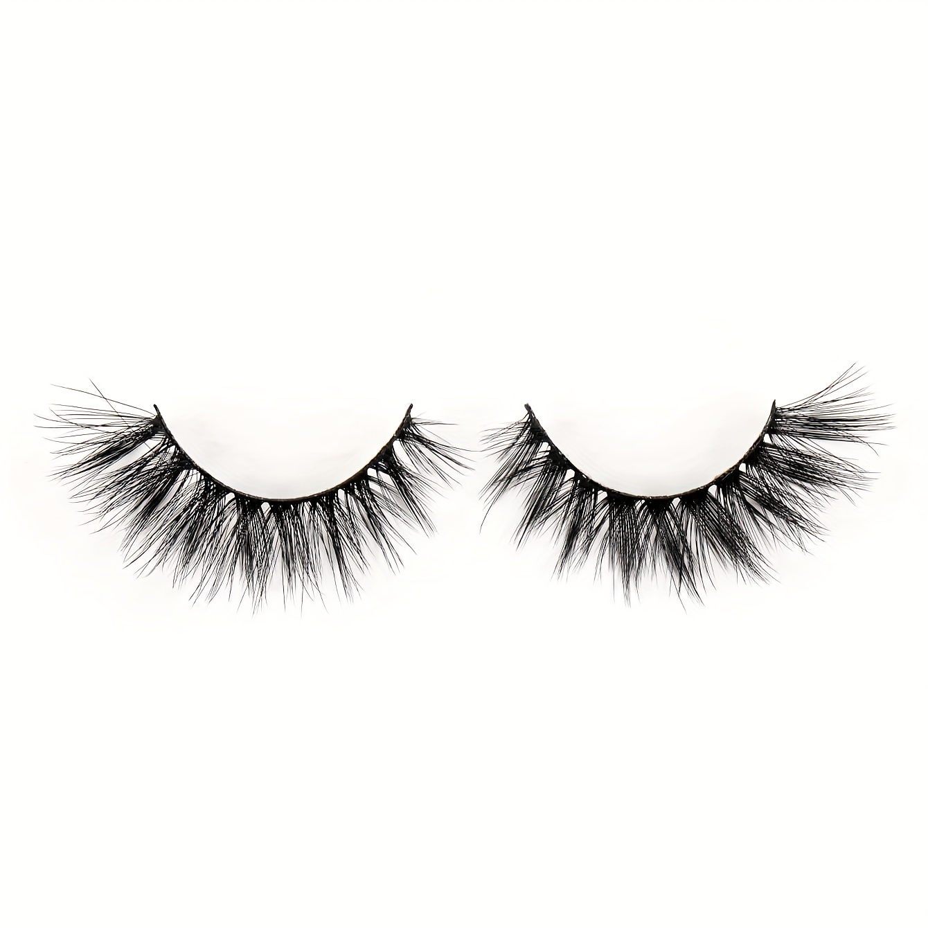 12 Pairs Thick Fluffy Wispy False Eyelashes 15mm Cluster Cross Curling Lashes