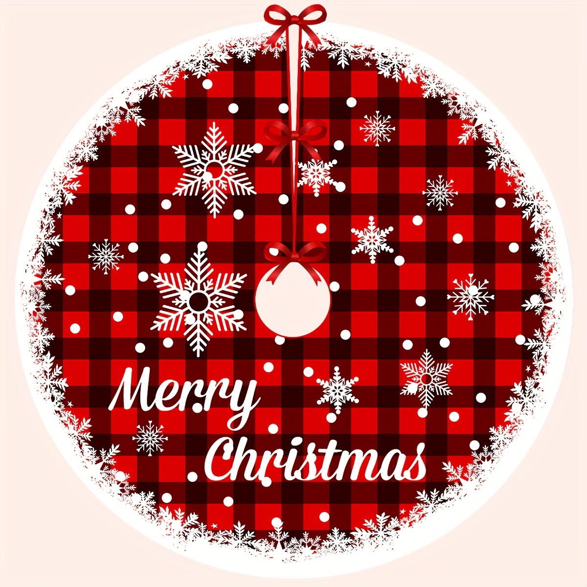 Christmas Red And Black Plaid Snowflake Elk Sleigh Print - Temu