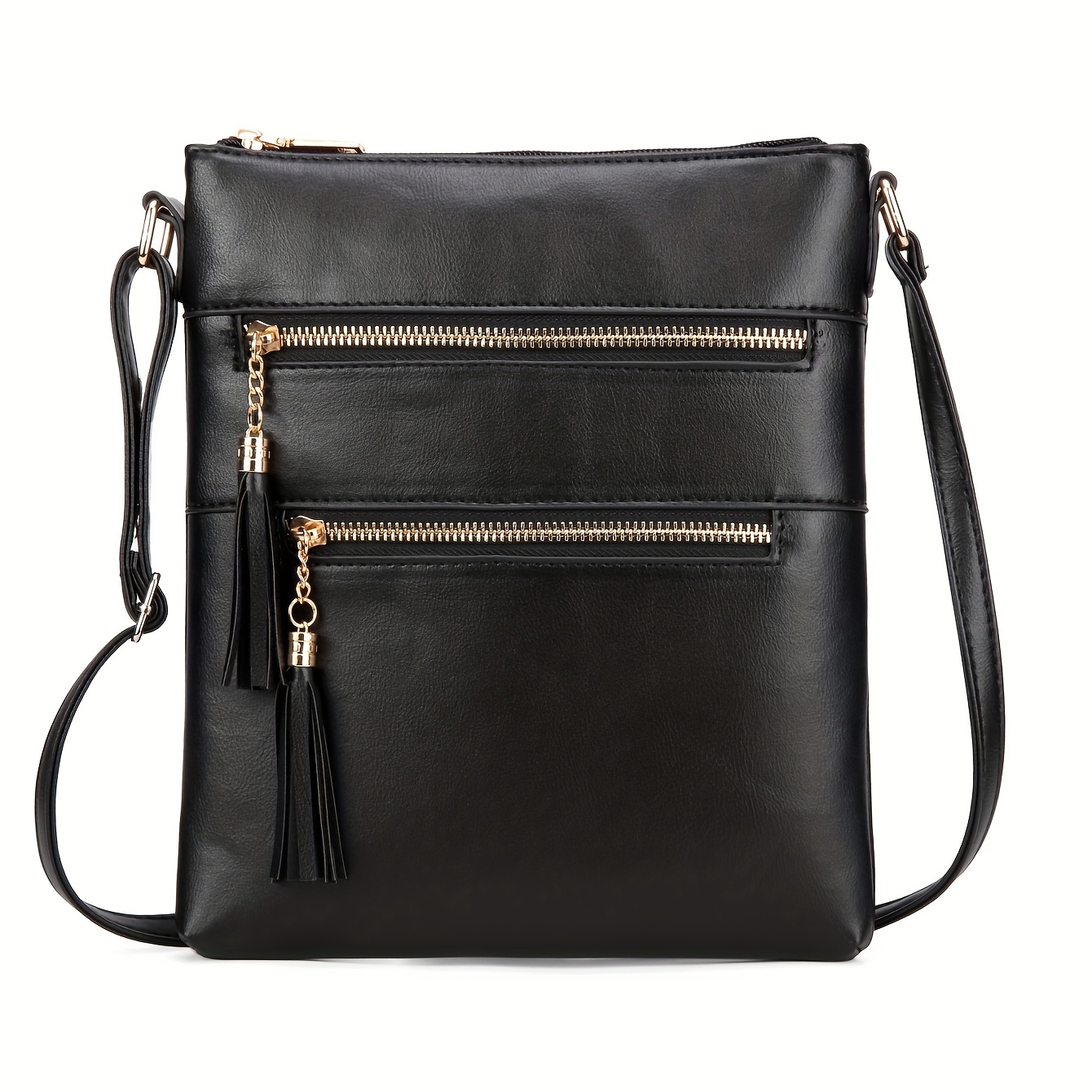 Tassel Decor Square Shoulder Bag, Bright Flap Handbag With Chain Strap,  Crossbody Bag For Work - Temu
