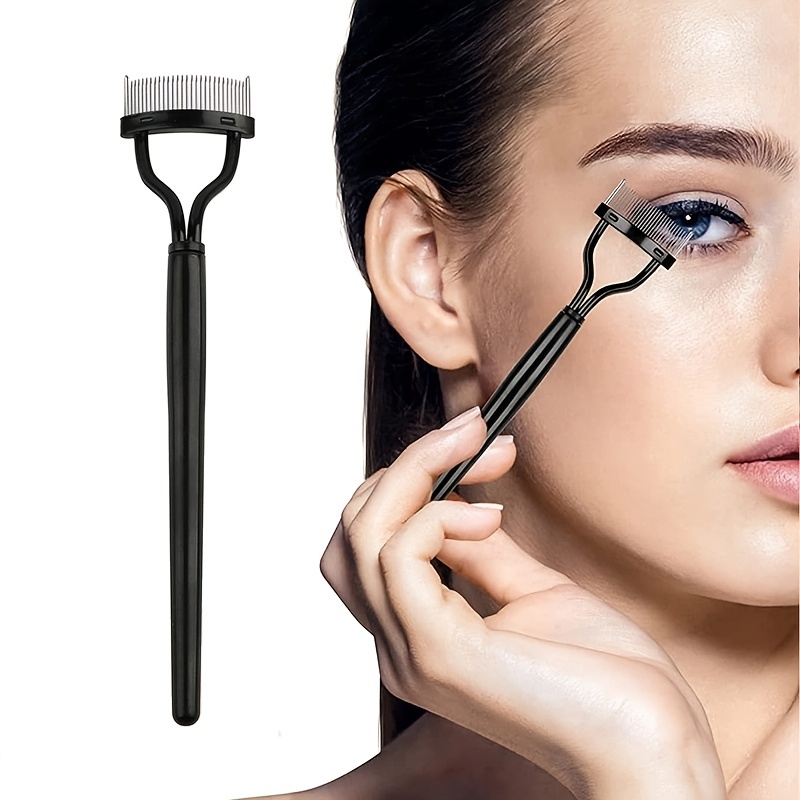 1 Pc Eyelash Comb Eyelashes Separator Curler Lash Comb Mascara Applicator With Cover Professional Makeup Tool