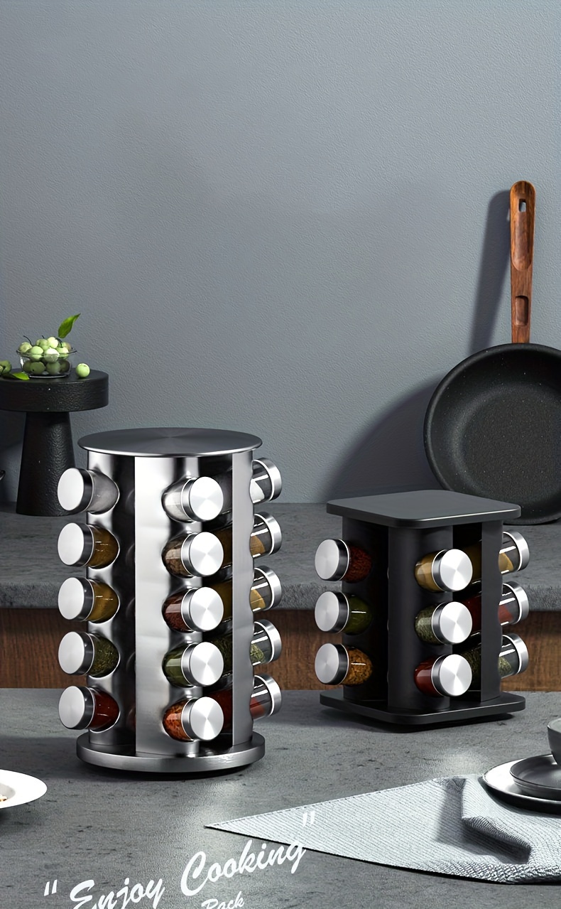 Spice Racks Spices Seasonings Sets Revolving Countertop Temu