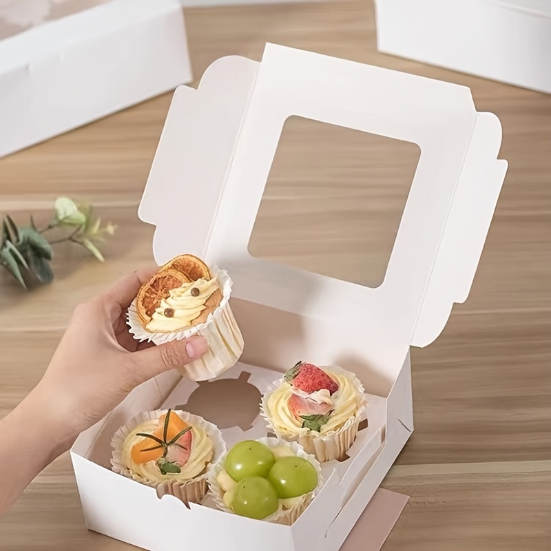 Bakery Take Out Containers Cake Boxes with Window 10pcs White Bakery Boxes  Cajas Pasteles for Cake