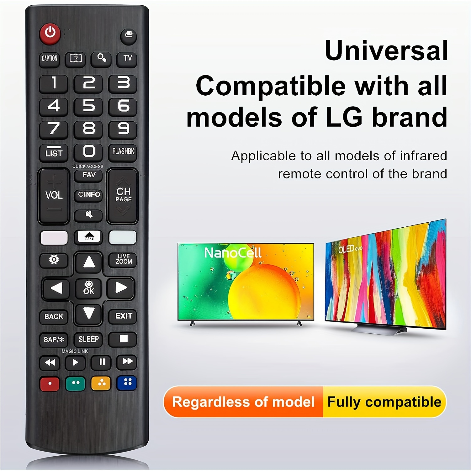 Reemplazo universal para LG Smart TV mando a distancia (paquete de 2)