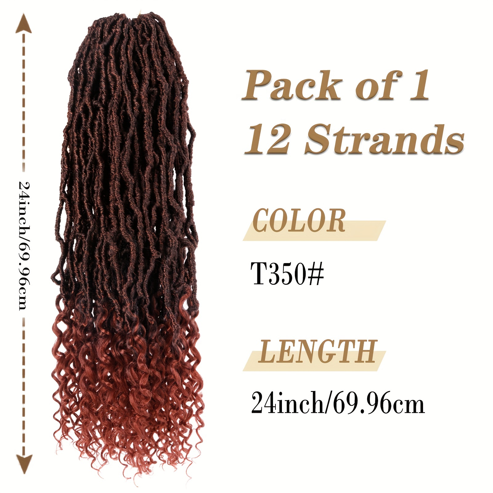 Faux Locs Crochet Hair Extensions Goddess Locs Crochet Hair - Temu Portugal