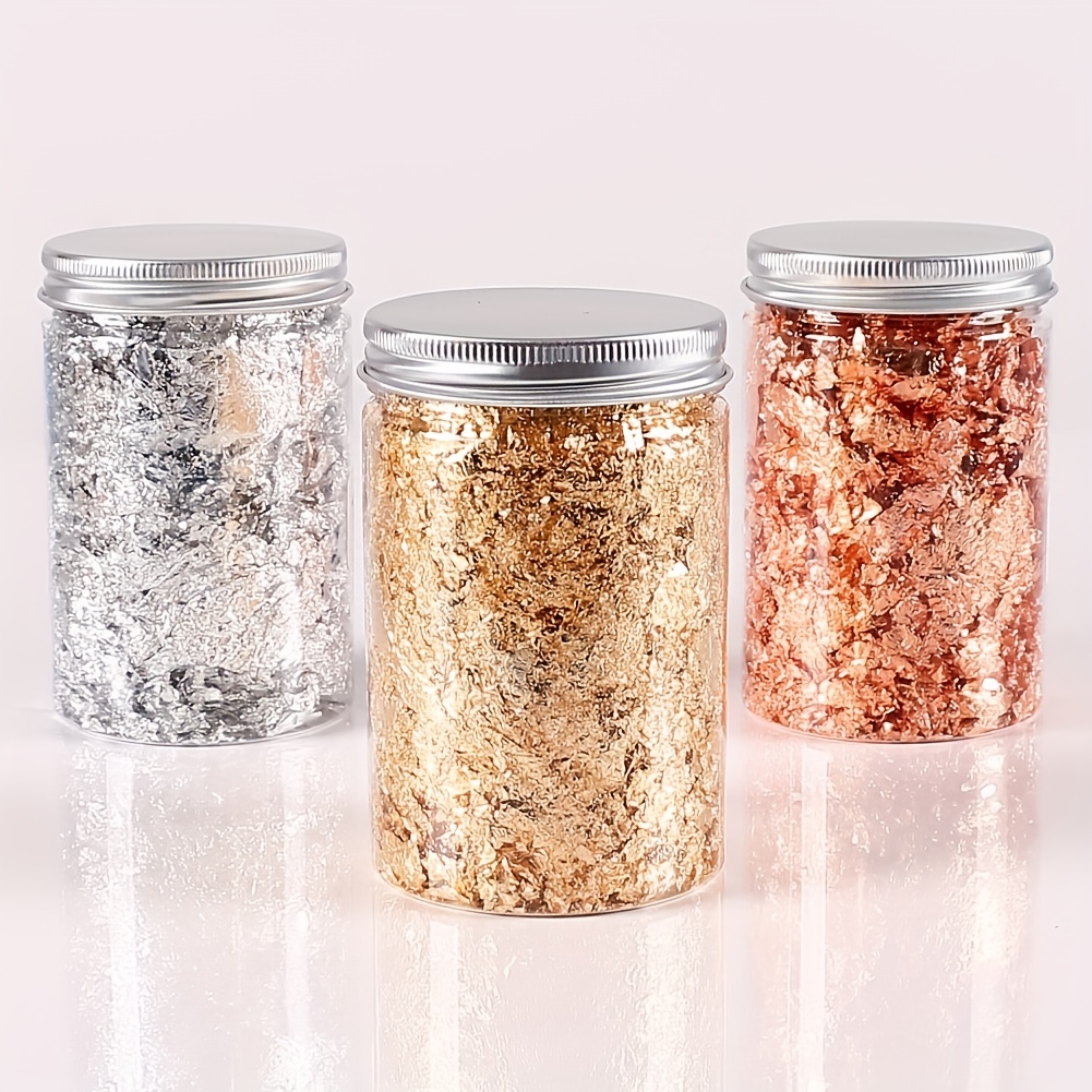 Golden Leaf Foil Flakes Sequins for DIY Resin Art