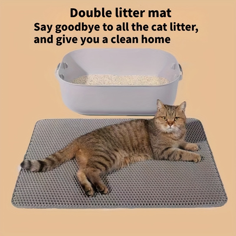 Double Layer Waterproof Cat Litter Trapping Mat Non slip - Temu