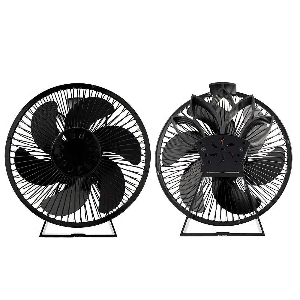 5 blade Fireplace Fan With Shield Wood Stove Fan With Cover - Temu