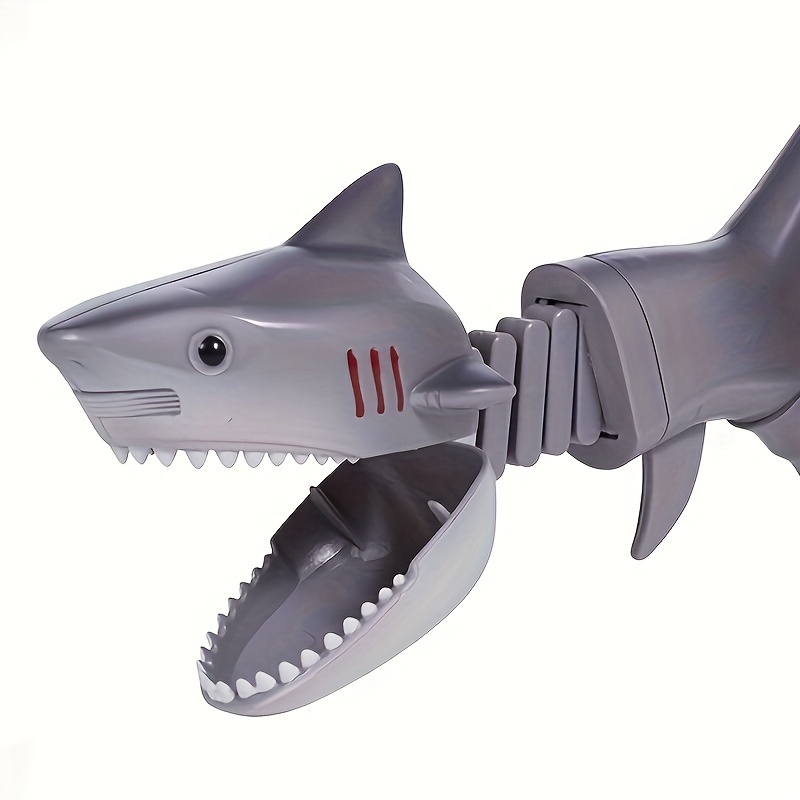 Funny Telescopic Spring Shark Dinosaur Manipulator Clamp Bite Hand Prank Toy