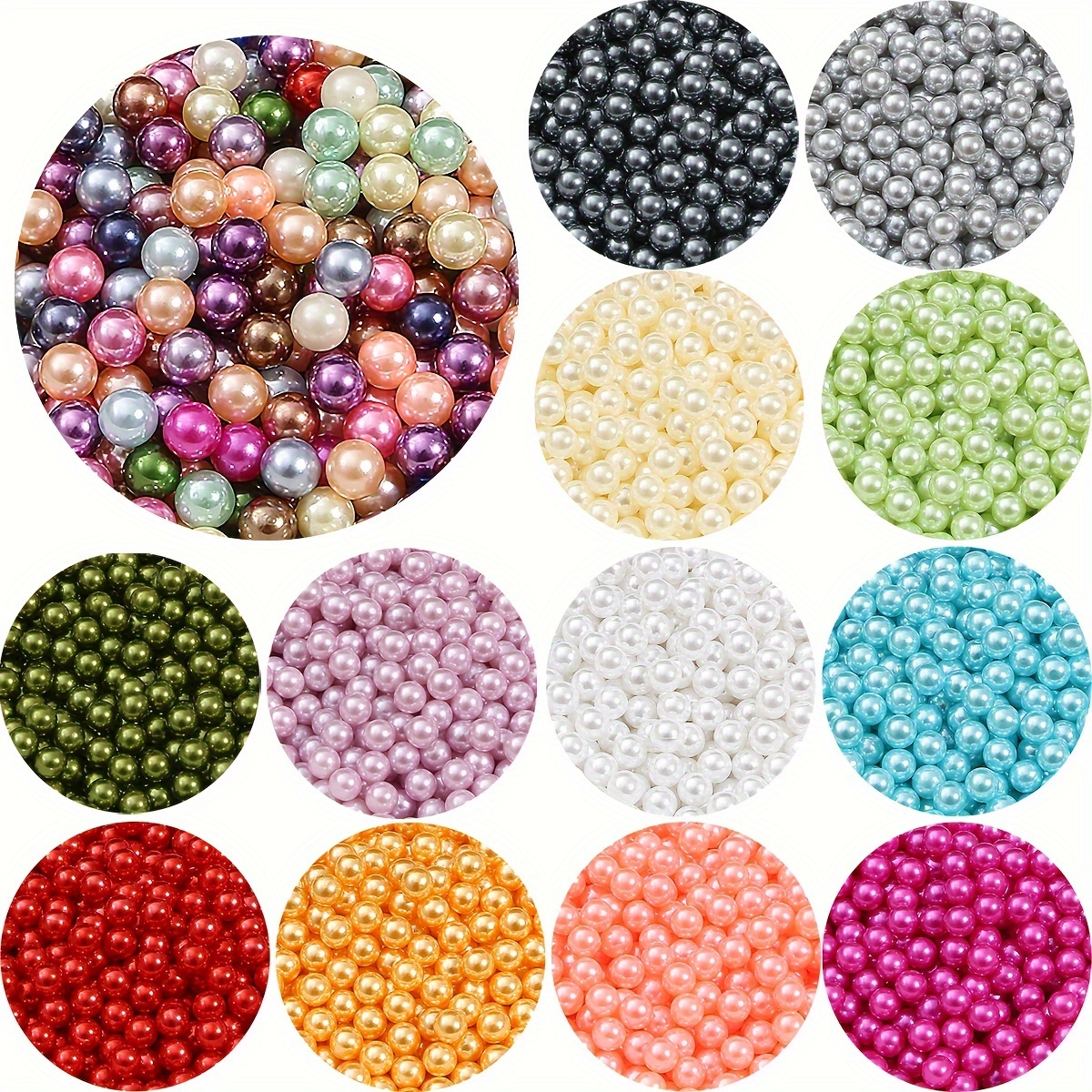 1960 cuentas de perlas 0.236 in 28 colores perlas - Temu