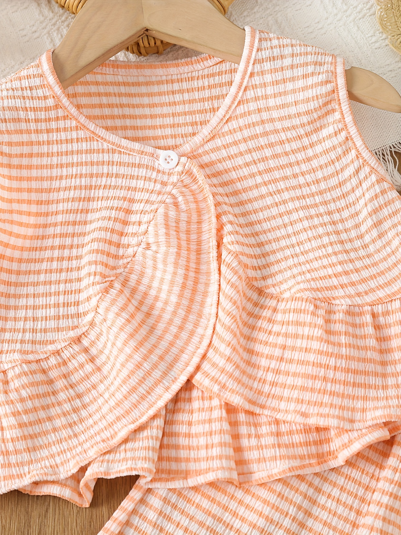 Girls Plaid Sleeveless Top & Pants Set for Summer Party