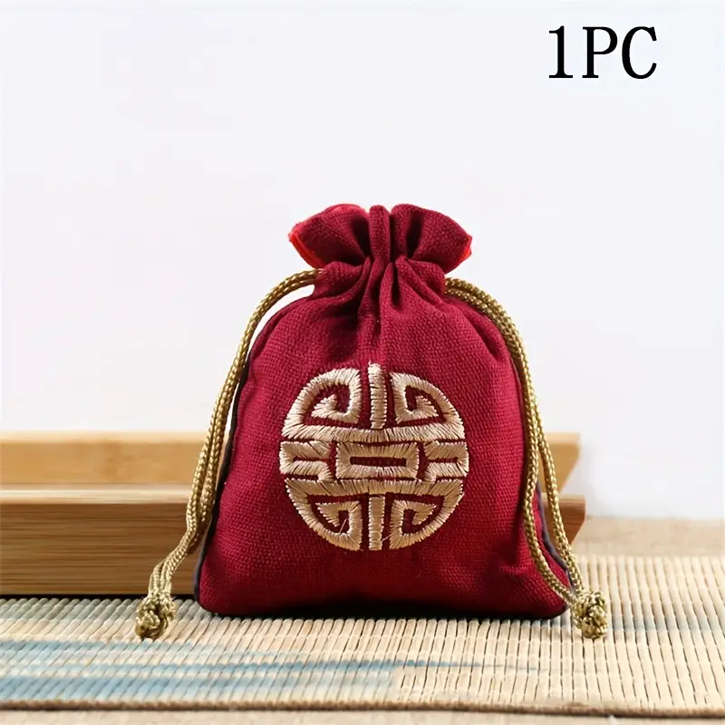 Embroidered Jewelry Storage Bag, Portable Bracelet Storage Soft