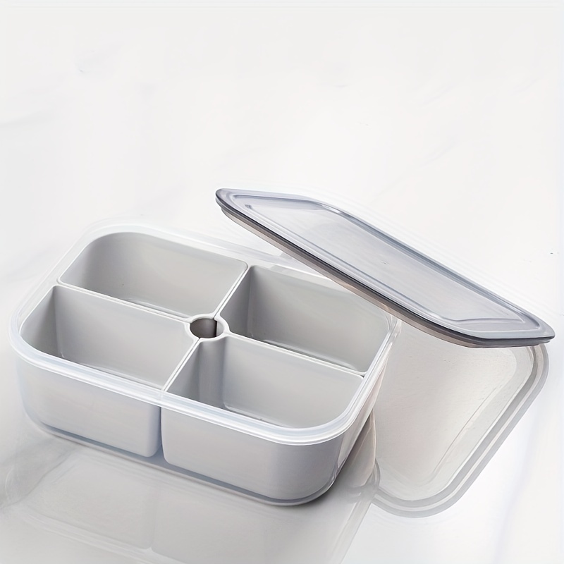 1pc Storage Containers, Multi-Compartment Storage Box, Food Preservation  Container With Clear Lid, Multipurpose Freezer Box, For Fruit, Vegetable  And