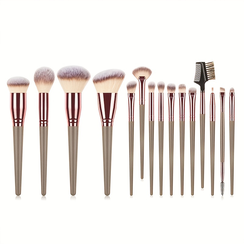 15pcs Professional Makeup Brushes Set Bag Foundation Eyelash Eyebrow  Eyeshadow Cosmetic Make Up Tool Makeup Brush Tool Set