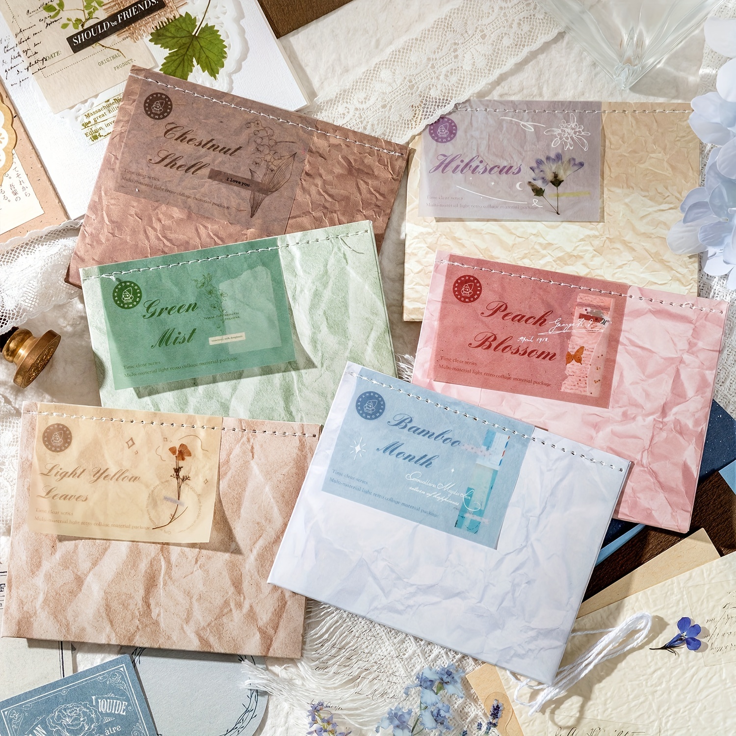 45pcs Vintage Envelope Design Sticky Note