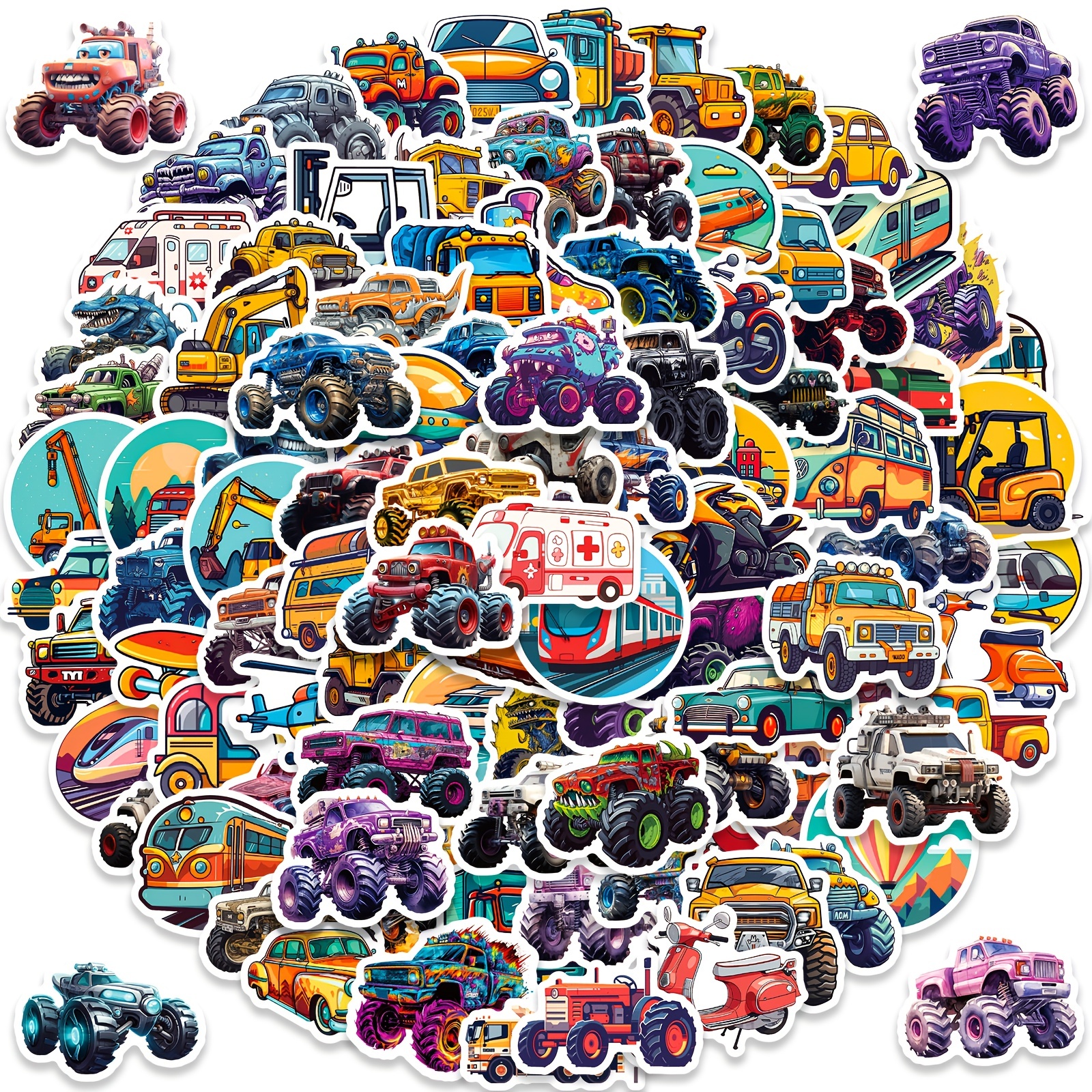 Monster Truck Stickers Truck Car Stickers Car Stickers - Temu