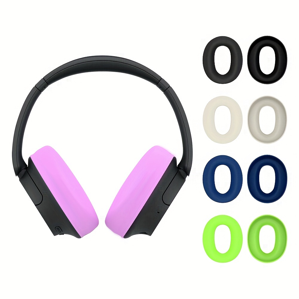 Funda compatible con almohadillas Sony WH-CH 720N, protector de silicona  para auriculares, accesorios para auriculares Sony WH-CH 720N, color blanco