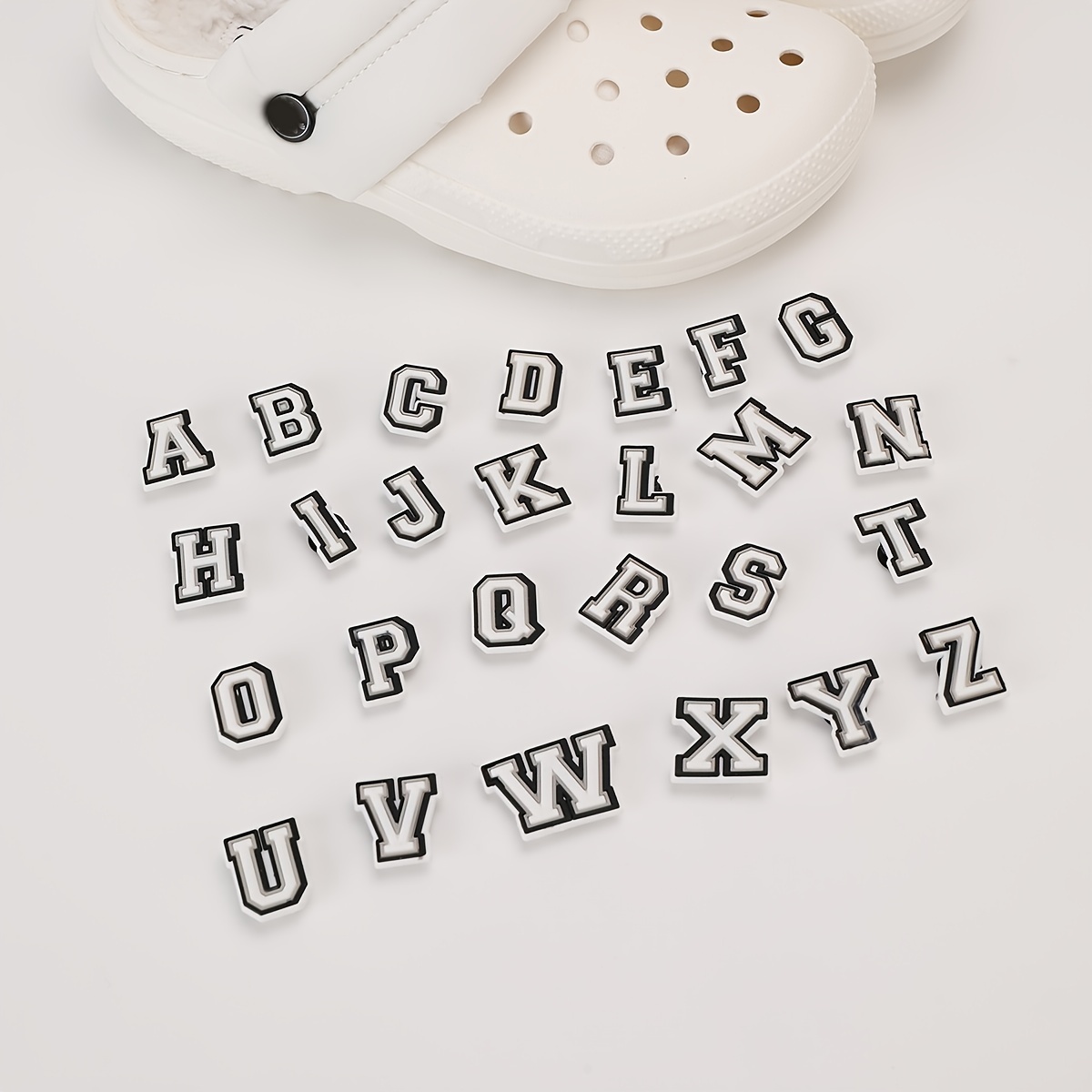 Pvc Letter Charms Clog Sandals Shoe Decoration Alphabet Abc - Temu