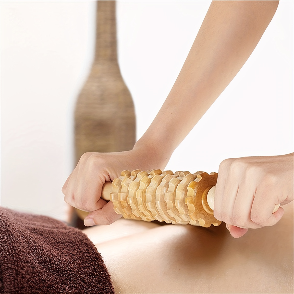 Wooden Curved Massage Stick Roller Wood Roller Massager For - Temu