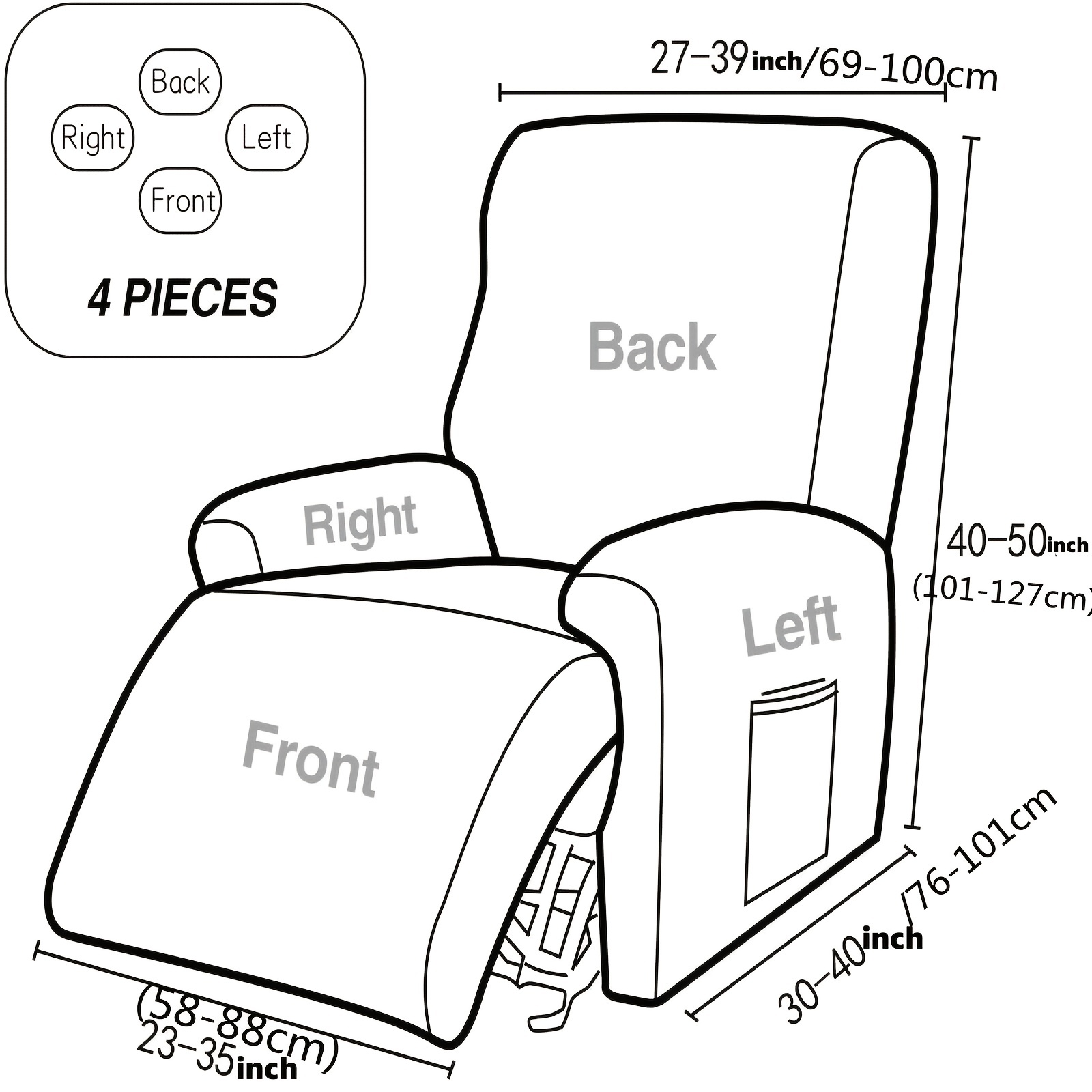 Recliner Slipcovers Stretch Printed Sofa Cover Lazy Boy Chair Covers ...