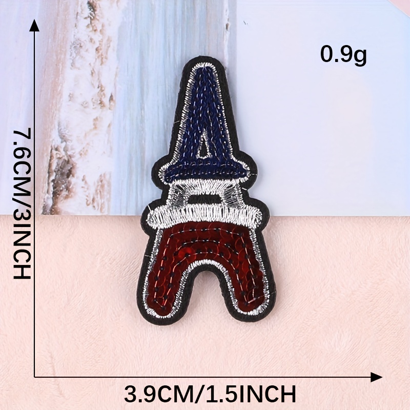 Sequin Embroidered Patches Set with Sewing Kit - DIY Cloth Stick