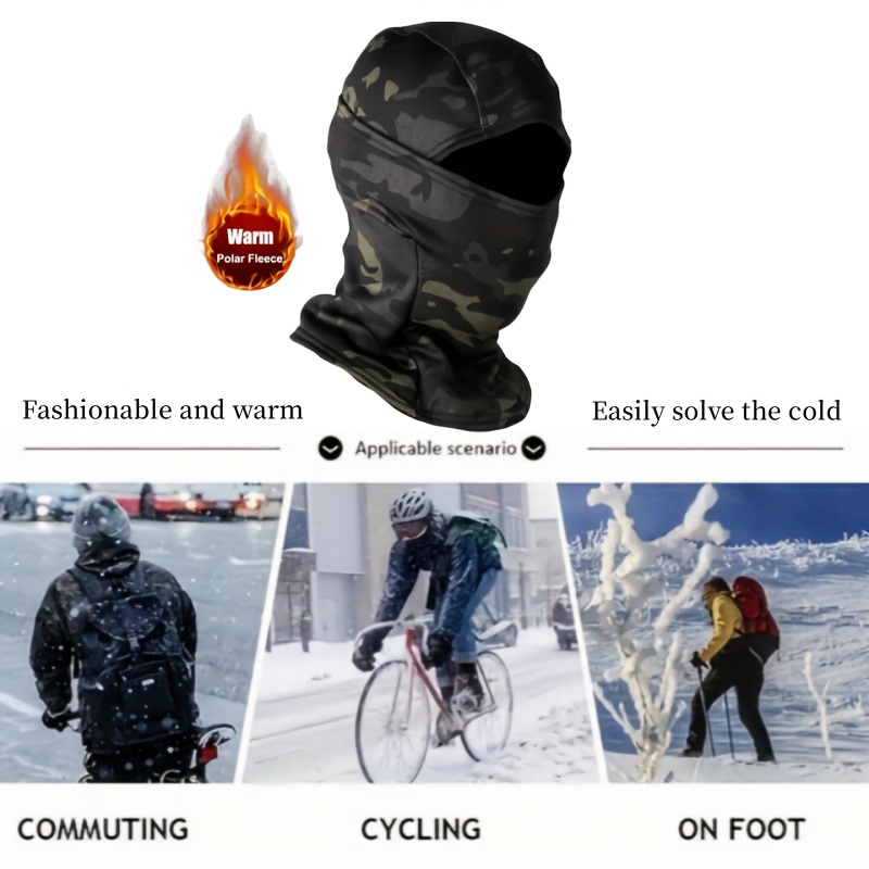 Acheter Cagoule tactique militaire d'hiver, polaire chaude, masque