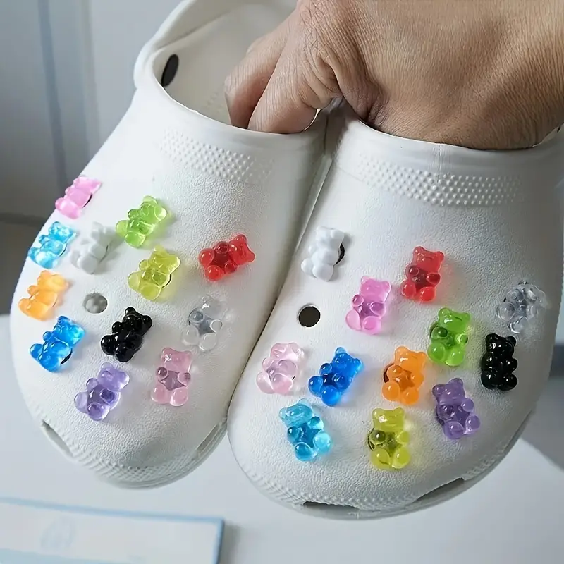 Cute Jelly Bear Shoe Decoration Charms For Clog Shoes Deco - Temu