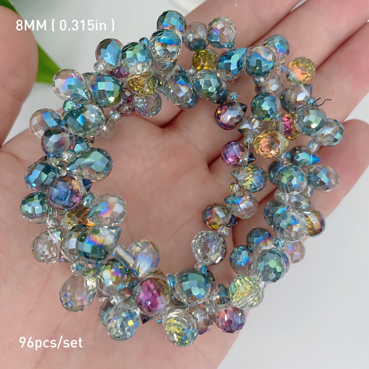 High Quality Multifaceted Gloss Bead Diy Charm Bracelet - Temu