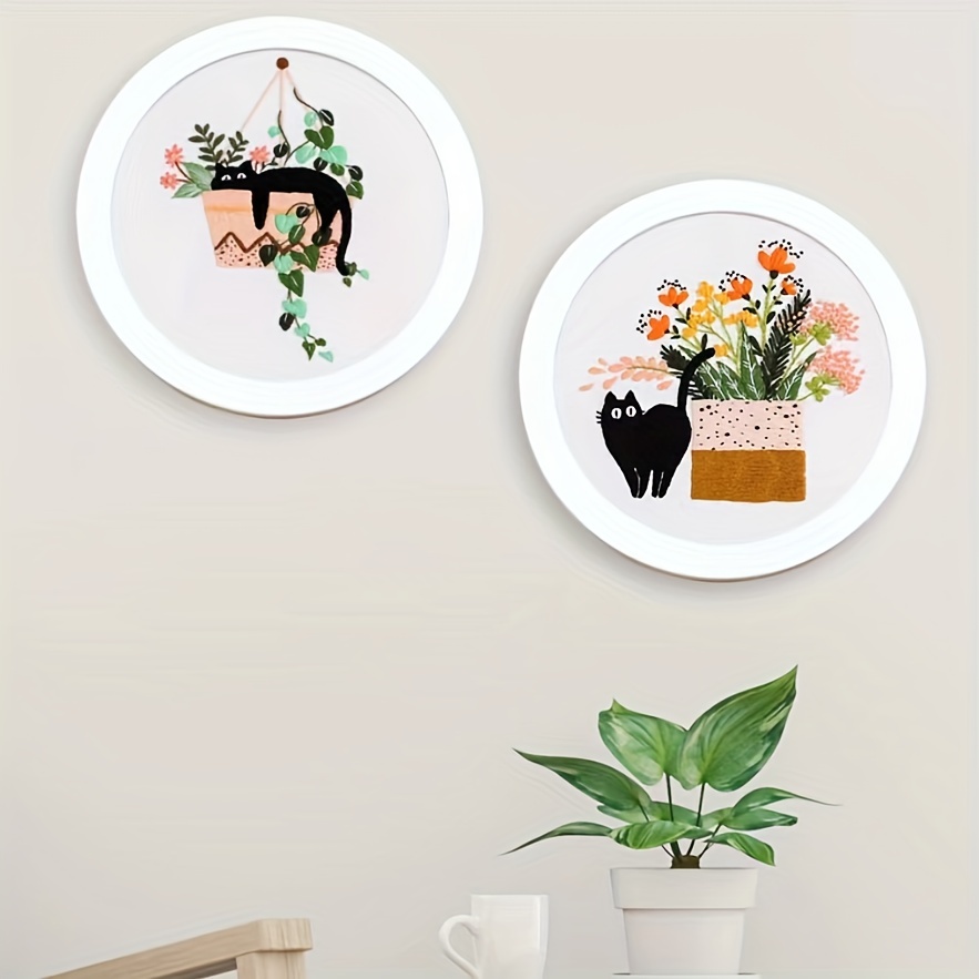 Black Cat Embroidery Kit – Acorns & Twigs