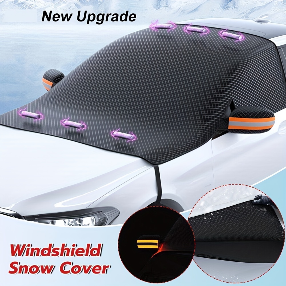 Pare-soleil de voiture, couverture de neige, protection extérieure, pour  fenêtre avant, accessoires d'hiver
