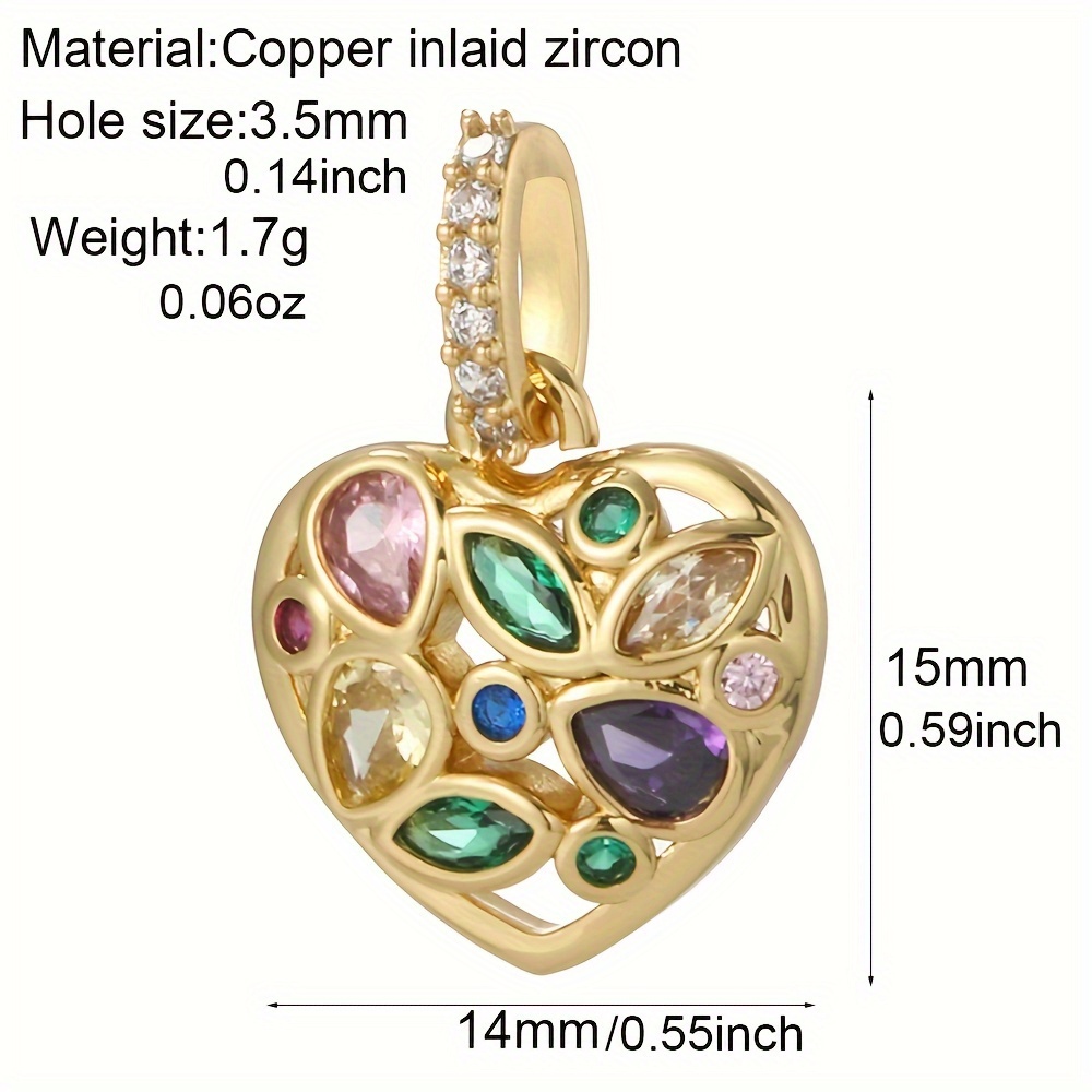 18k Golden Plated Copper Pendants Heart Star Moon Angel Wing - Temu