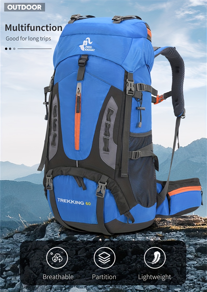 FreeKnight 60L Waterproof Lightweight Hiking Backpack