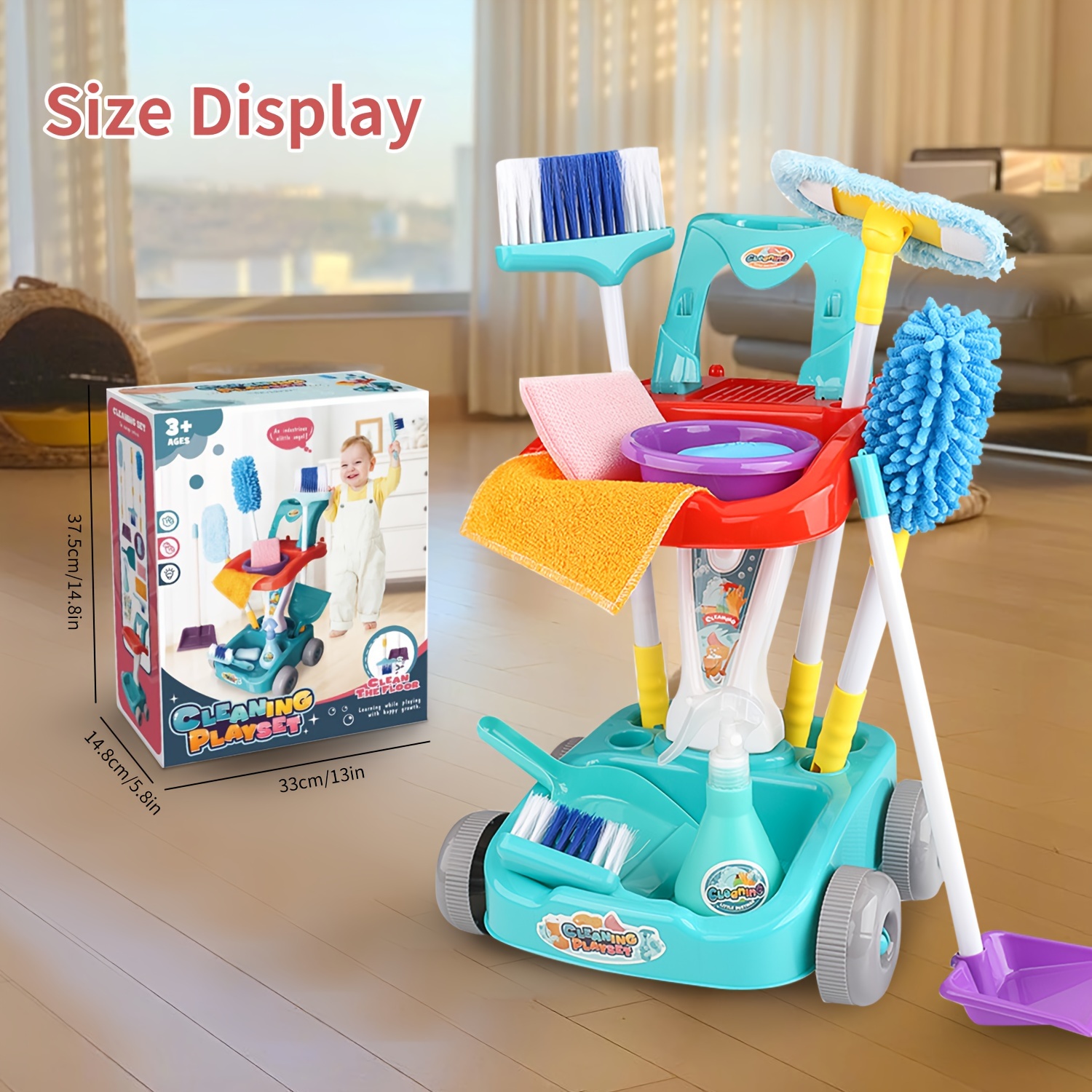 Wooden Simulation Cleaning Tools Play House Toy Set Play - Temu