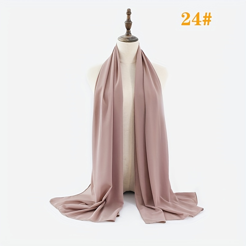 Candy Chiffon Scarf Breathable Shawl Casual Head Wrap Turban