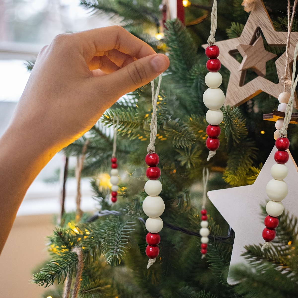 Christmas Tree Wooden Bead Garland - Temu