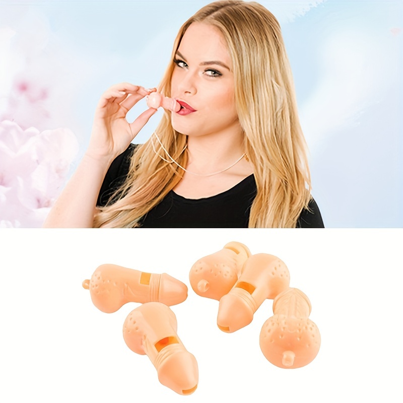 1pc Funny Whistles Cock Appeal Penis Plastic Novelty Nude Sex Toys For Bachelorette Hen Party Decoration Supplies Team Bride