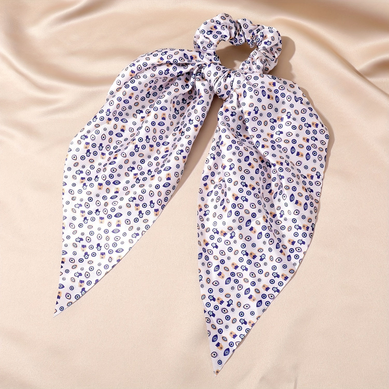 Devil's Eyes Print Hair Tie Elastic Scrunchie Ponytail Holder