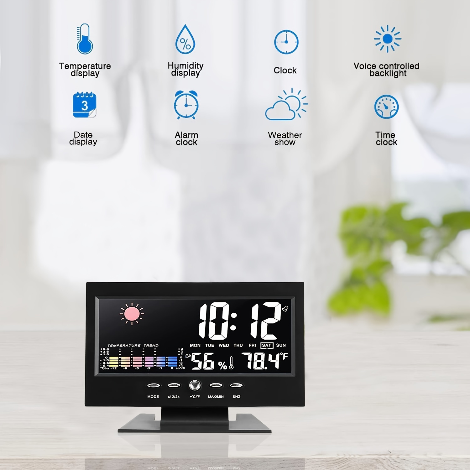 Window Desk Calendar with Thermometer