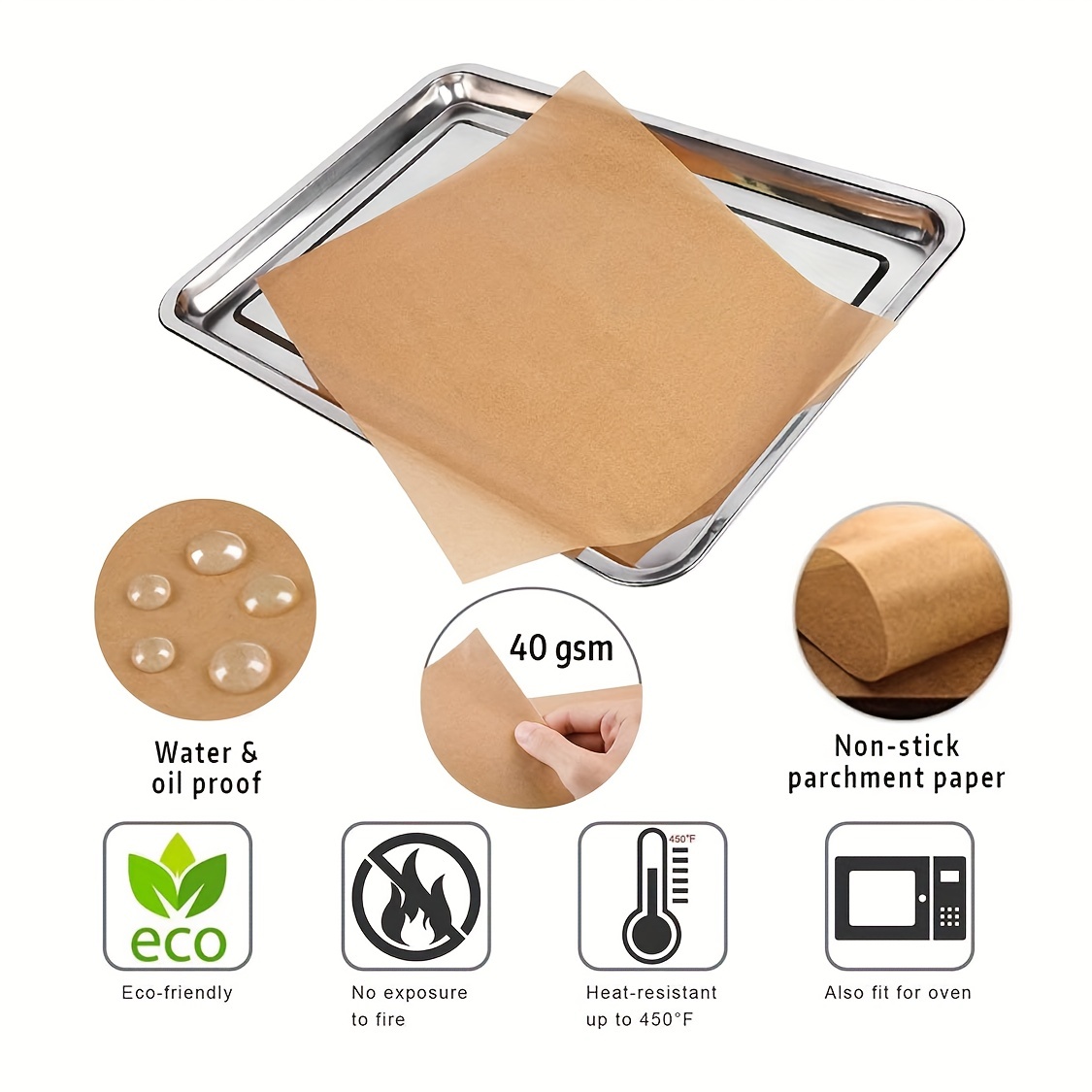 Baking Sheet Parchment Paper Non stick Parchment Sheets For - Temu