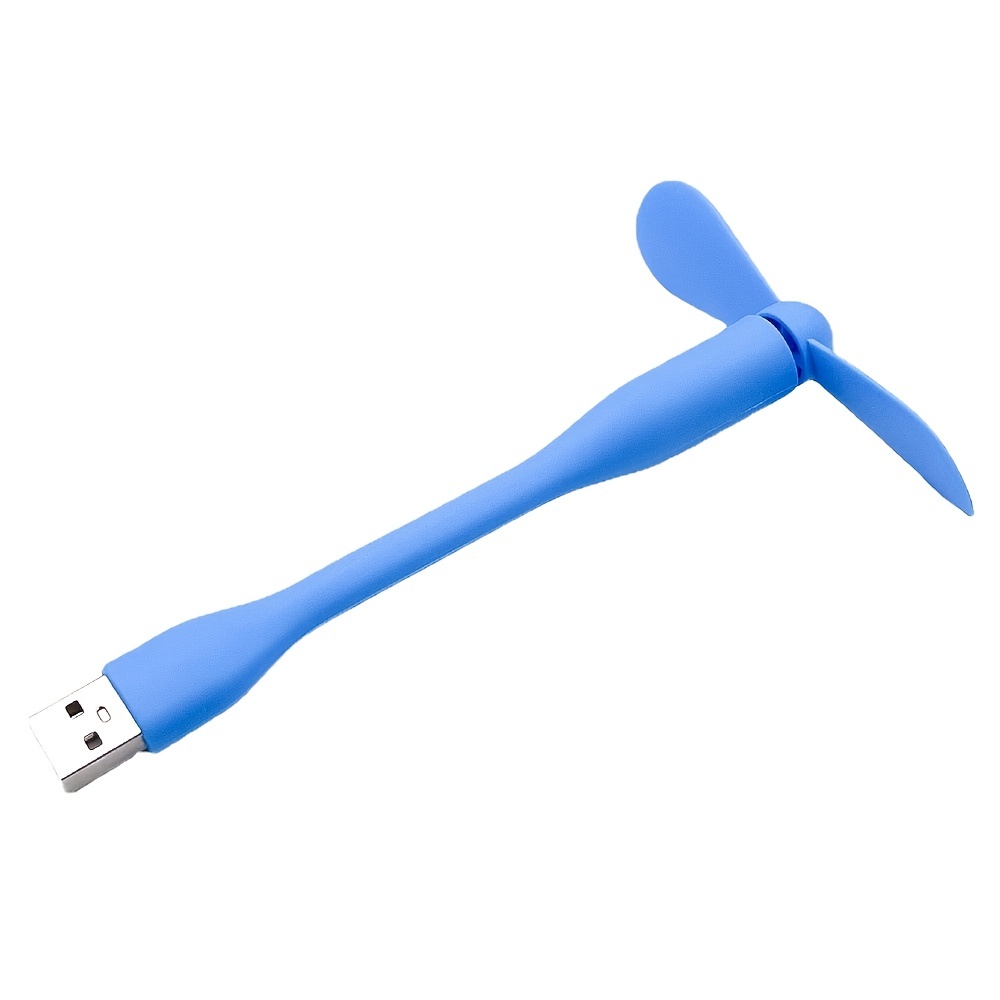 Mini ventilador USB con pilas, pequeño ventilador de escritorio con carga  USB para Office Beach azul Macarena Abanico portátil