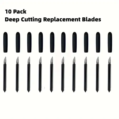 10PCS Replacement Deep Point Cutting Blades Compatible with Cricut  Maker/Maker 3 Cutting Machines, Niantime Replacement Cutting