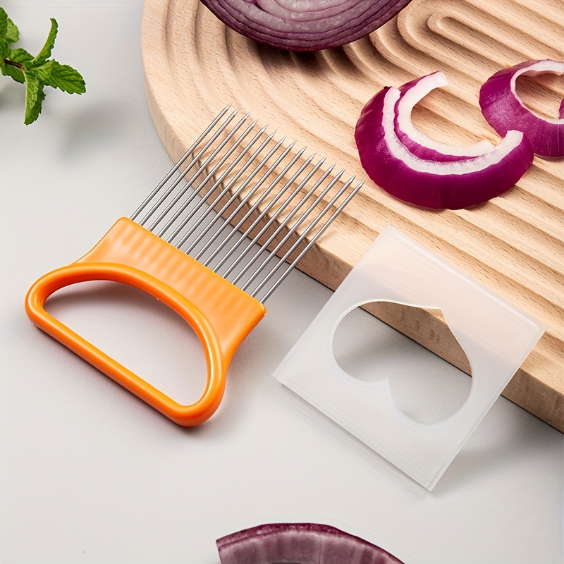 Onion Slicer Holder, Onion Holder For Slicing, Stainless Steel Onion Slicer  Cutter, Lemon Holder Slicer, Creative Onion Slicer Holder, Onion Slicer  Cutter For Steak Tendons, Household Gadget, Kitchen Tools - Temu