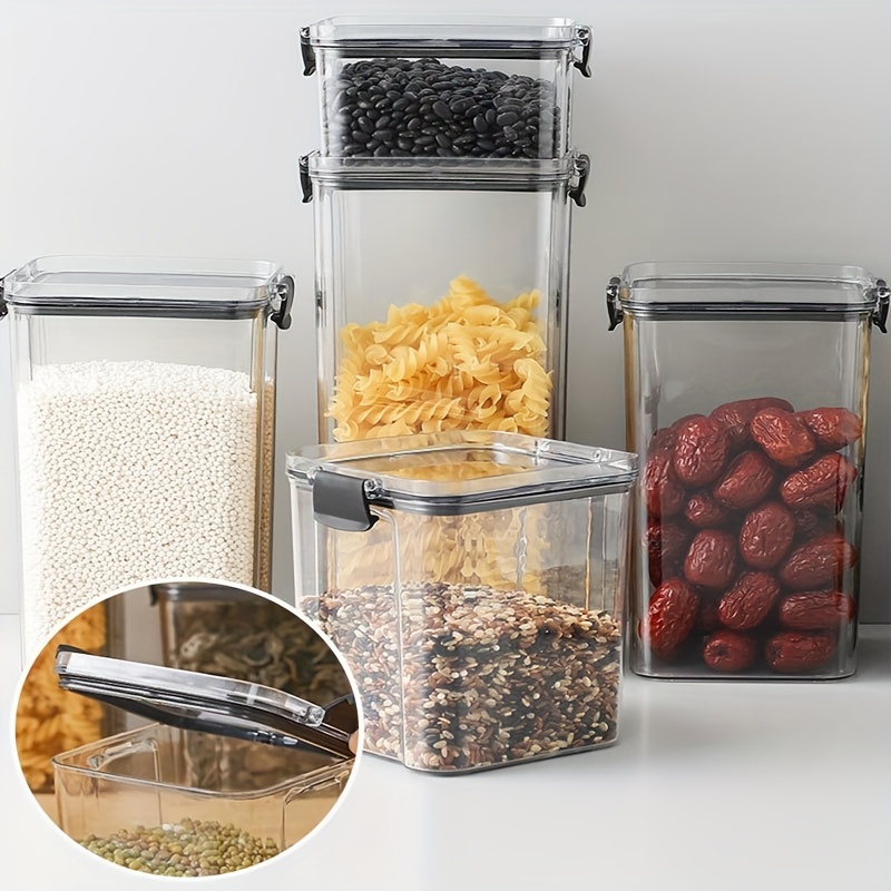 Organize Your Pantry With Food Storage Containers - Airtight Jars For  Cereal, Rice, Pasta, Flour, And Sugar! - Temu