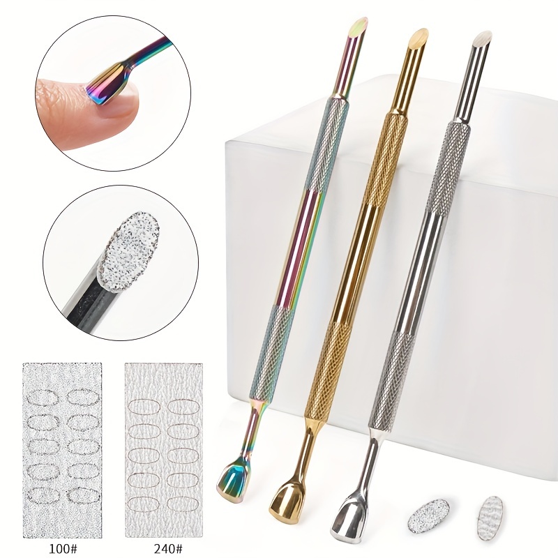 Double End Nail Art Wood Stick Cuticle Pusher Remover Professional Nail Art  Tools