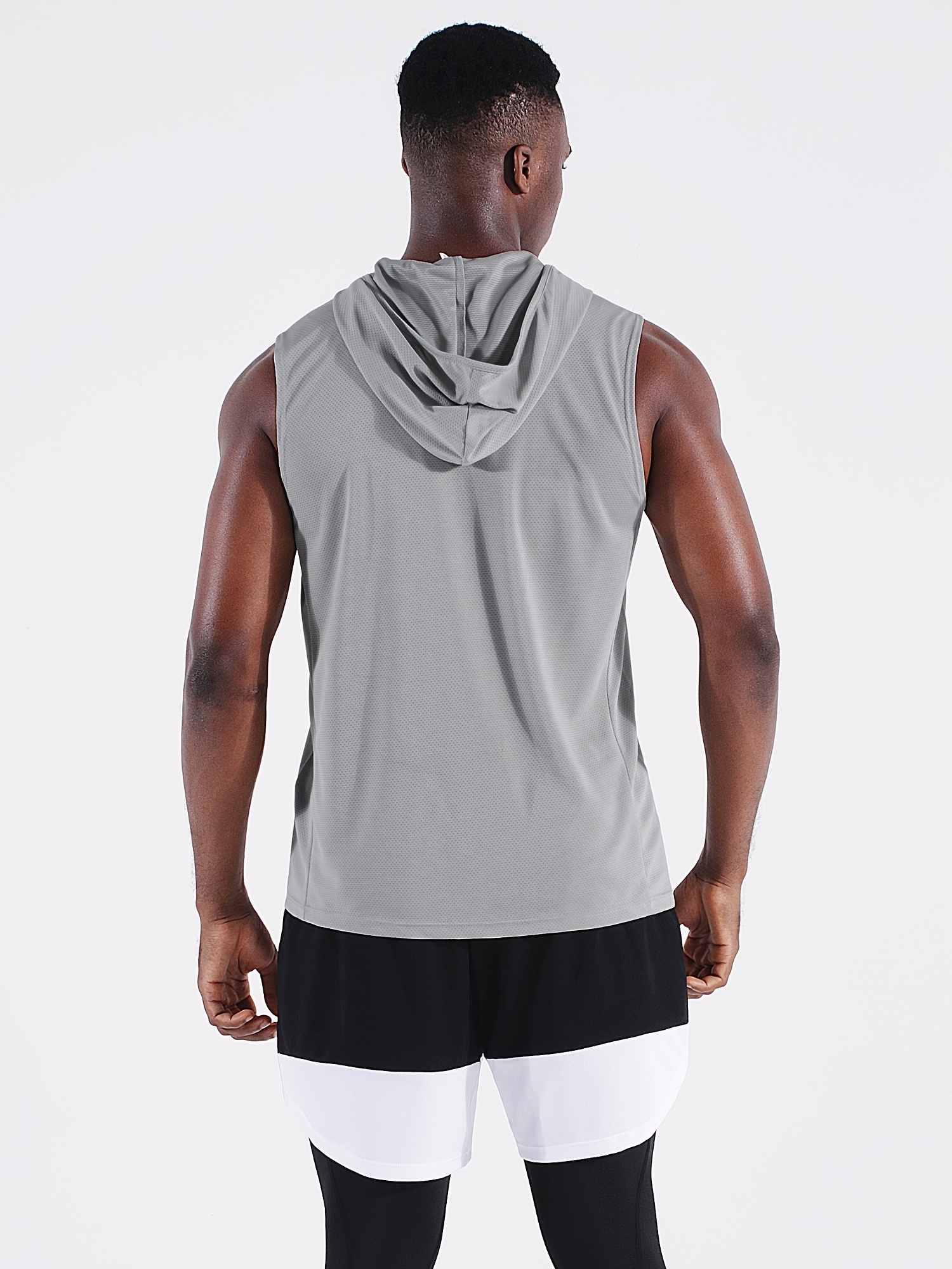 Casual Loose Hooded Sports Men's Tank Top Spring Autumn - Temu