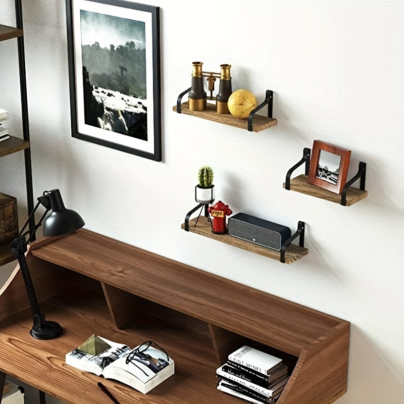 Rustic Wall Mounted Storage Shelf for Bedroom Living Room Bathroom Office