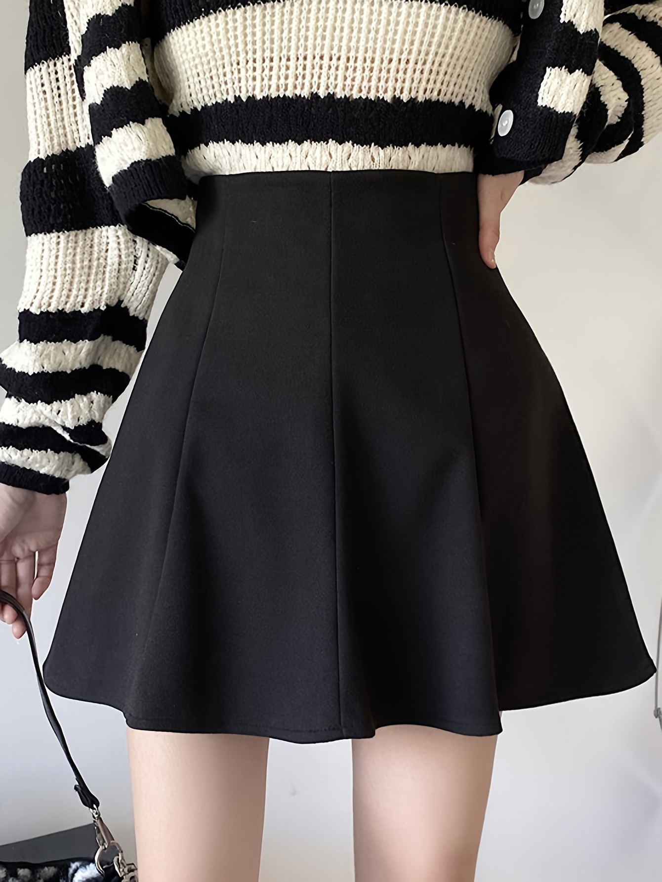 Black skater skirt clearance ladies