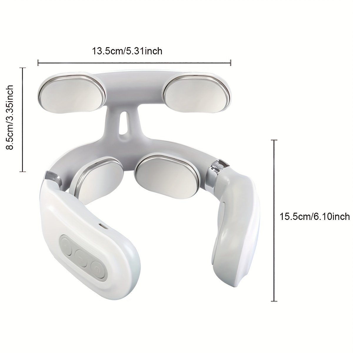 6 Heads Smart Electric Neck And Back Pulse Massager Tens - Temu